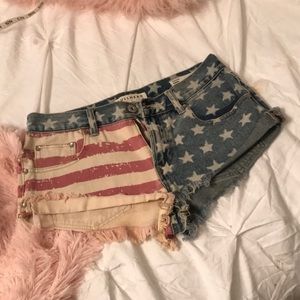 American Flag short shorts Size 5